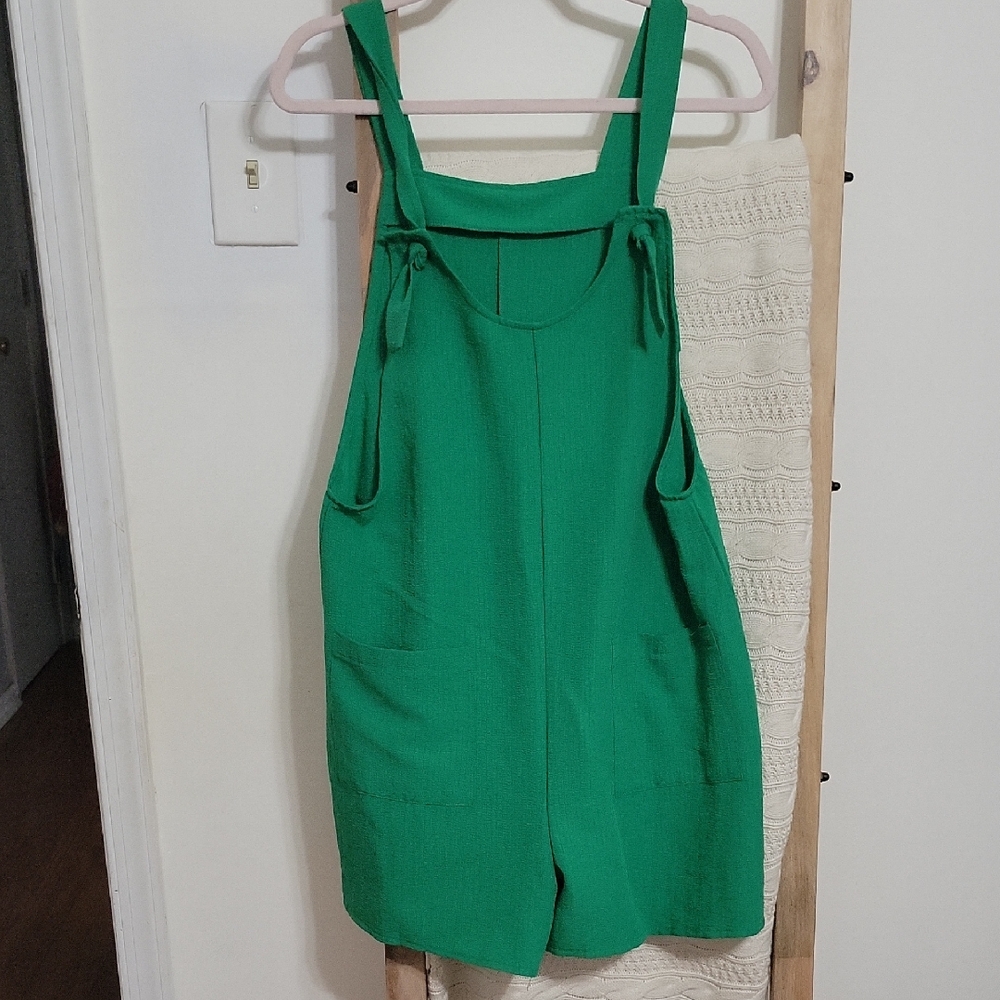 Green Sleeveless Romper
